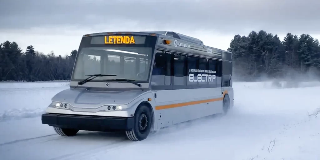 Letenda odhaluje elektrický městský autobus Electrip vyrobený pro drsné zimní podmínky v Kanadě